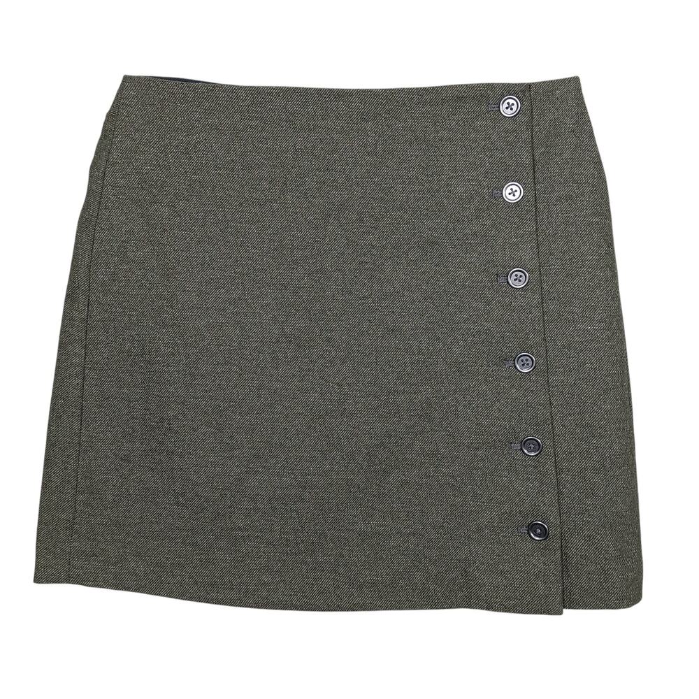 Banana Republic Fine Tweed Pencil Skirt Size 4 Brown Fully Lined Wool Blend
